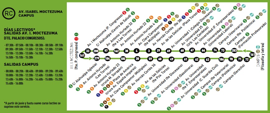 Líneas de Autobuses Urbanos de Cáceres