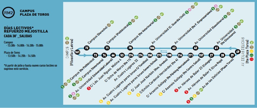 Líneas de Autobuses Urbanos de Cáceres