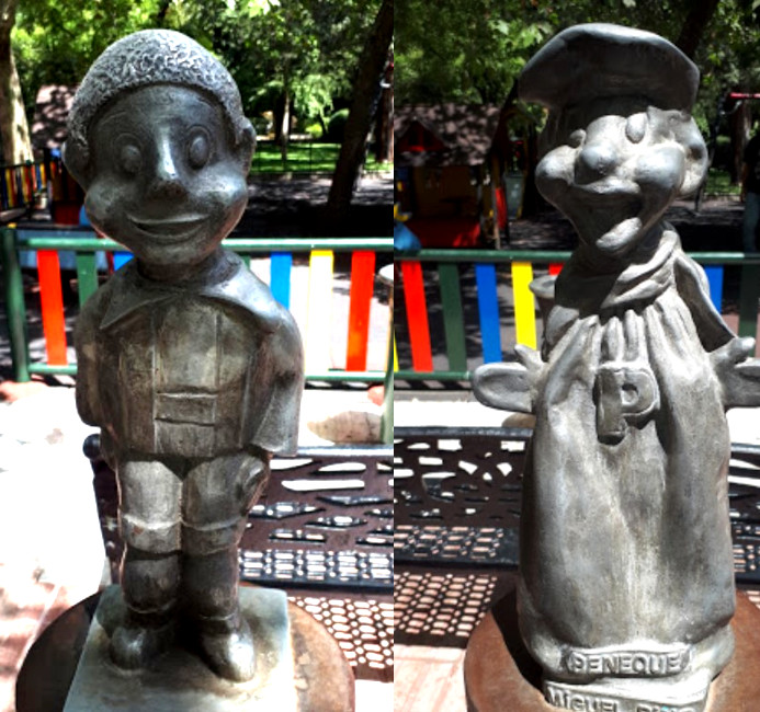 Escultura de Gorgorito y Peneque en Cáceres