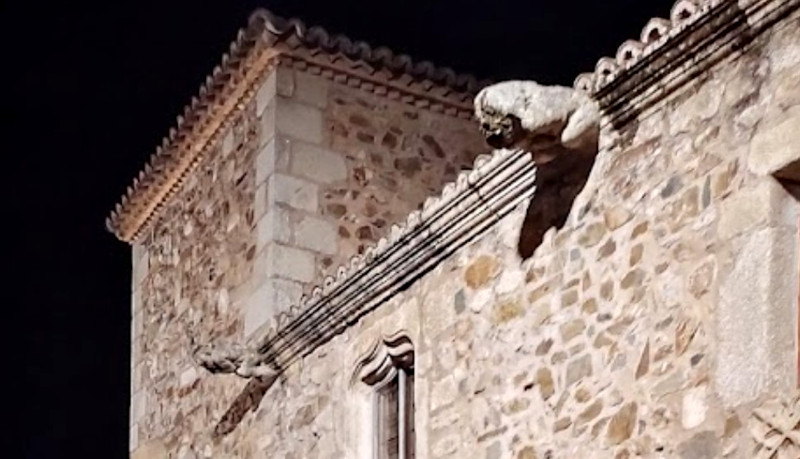 Gárgolas de la Casa del Mono - Esculturas del caso histórico de Cáceres