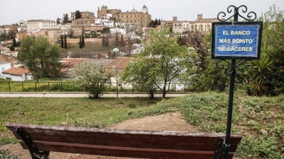 El banco más bonito de Cáceres mirador