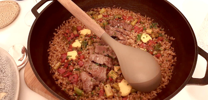 Arroz con presa ibérica Restaurante Amaltea