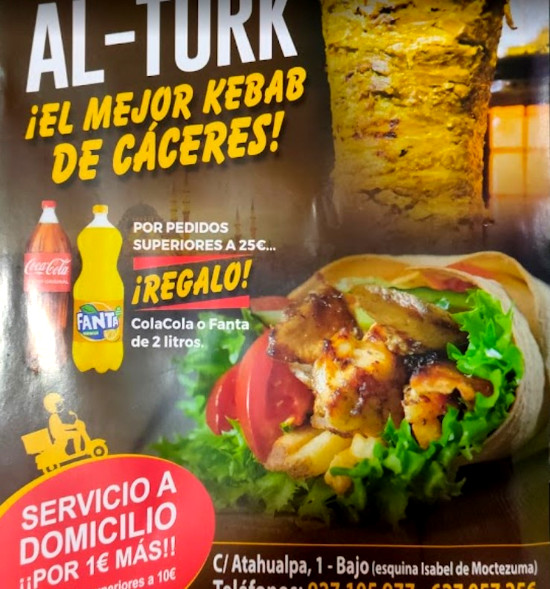 Los Mejores Kebabb de Cáceres - Al Turk Kebab Atahualpa