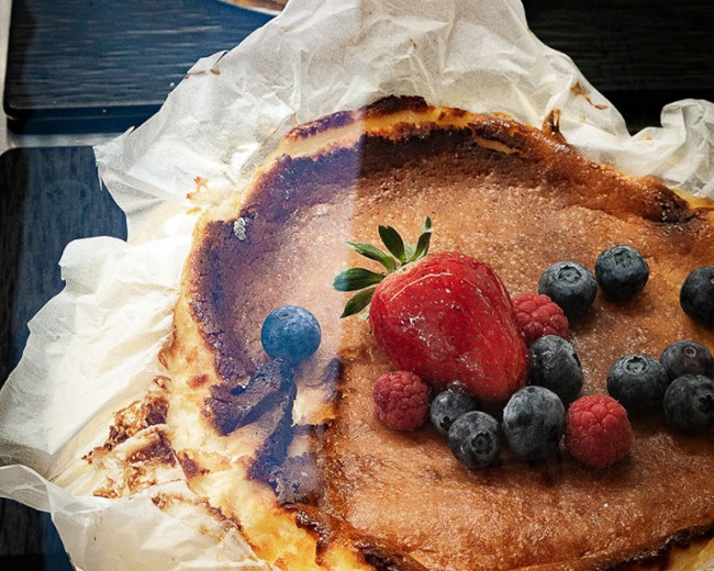 Tarta de queso en Sana Locura Cáceres