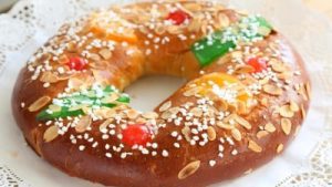 Un roscón de Reyes.