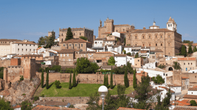Panorámica de la Ciudad Monumental de Cáceres desde la Ronda Vadillo