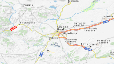 Mapa de la provincia de Ciudad Real en Castilla-La Mancha