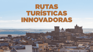 Fotografía de la Ciudad Monumental de Cáceres para un cartel sobre rutas turísticas innovadoras