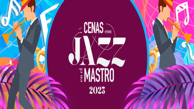 Cartel promocional de las Cenas con Jazz en el Mastropiero 2023, en Cáceres