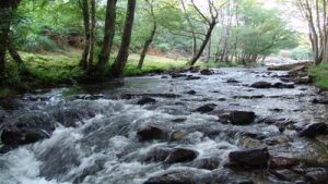 Río "Rivera de Gata" en Villasbuenas de Gata en el norte de Cáceres