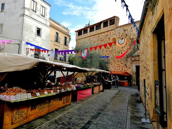 Zona del Mercado Medieval de Cáceres