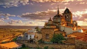 Fotografía de un atardecer en Jerez de los Caballeros (Badajoz)